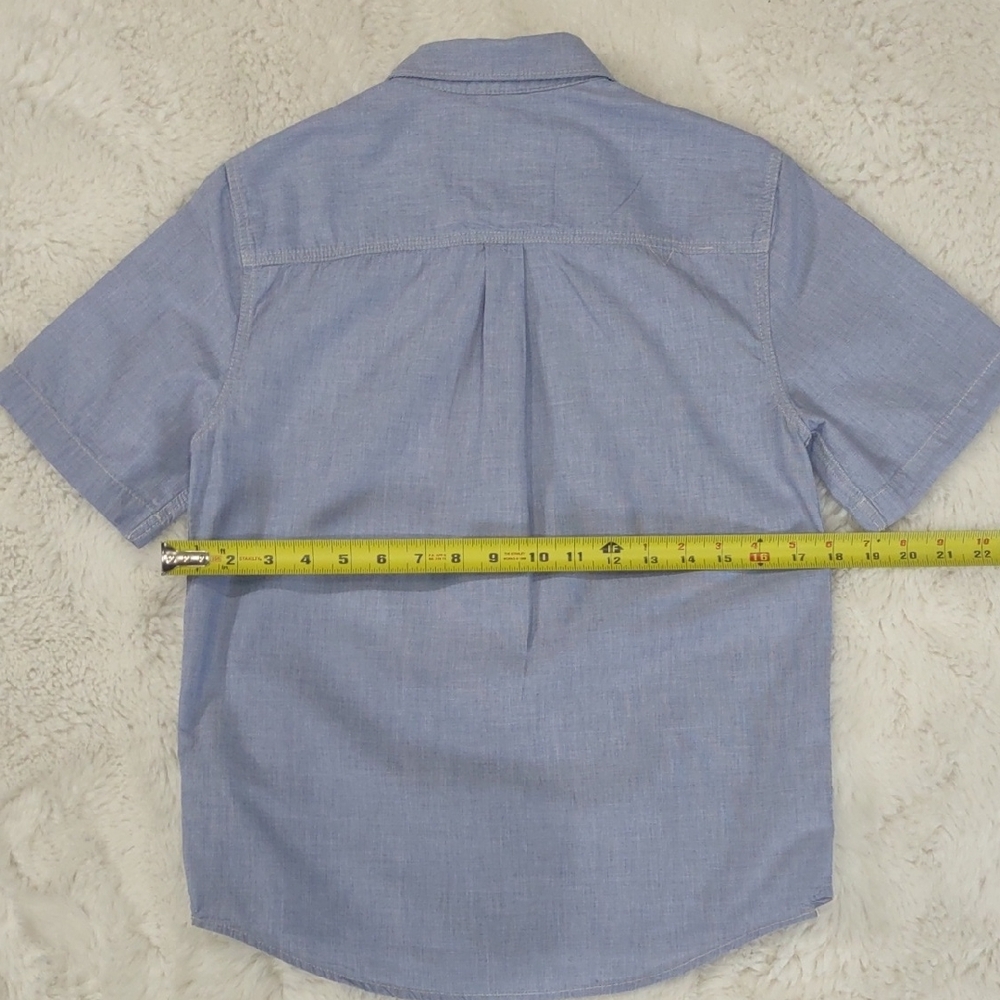 VANS Light Blue Short Sleeve Button-Up Shirt - Picture 9 of 17